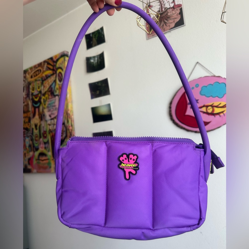 Heaven by Marc Jacob’s Purple Puffer Shoulder Bag
